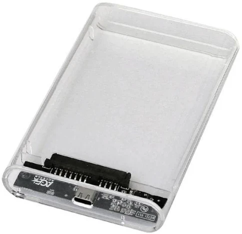 Внешний корпус для HDD/SSD AgeStar 3UB2P6C SATA III USB3.0 пластик прозрачный 2.5" фото 4