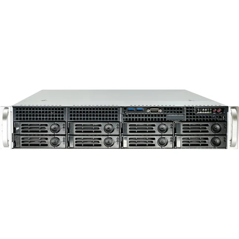 Серверный корпус/ 2U chassis; ATX, Micro-ATX, Mini-ITX MBs; 8 x 3.5''hs + 2 x 3.5'' internal + 2 x 2.'' hs rear; 1200W (1+1); AC-R50 rails фото 2