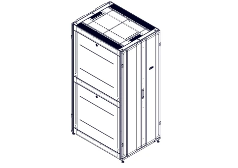 Шкаф Systeme Electric, серия Uniprom, 42U-800/1070, боковые панели 4шт, черный фото 5