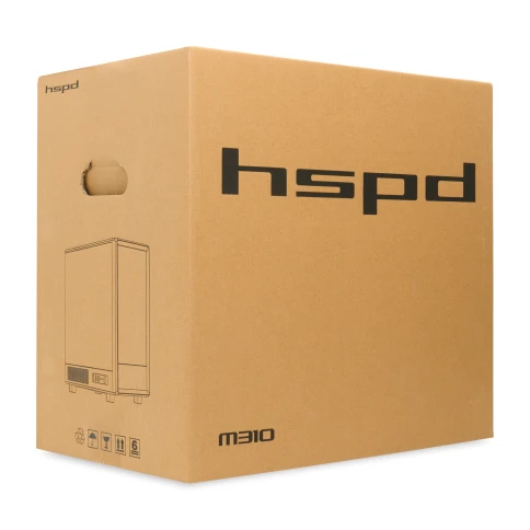 Корпус без блока питания/ Case HSPD M310, Mesh Mini-tower, Black, TG, 0.4 SPCC, 3x120mm ARGB (Orbis F1) mATX, mITX 180/280/160mm 1x2.5", 1x3.5", 4xPCI 2xUSB-A 3.0 452x277x418mm фото 13