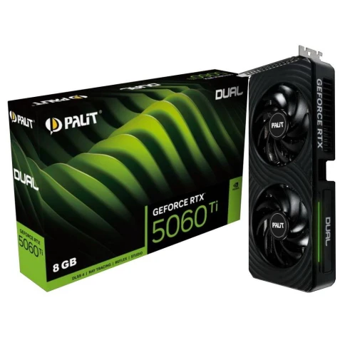 Видеокарта Palit PCI-E 5.0 RTX5060Ti DUAL NVIDIA GeForce RTX 5060TI 8Gb 128bit GDDR7 2407/28000 HDMIx1 DPx3 HDCP Ret фото 13