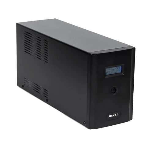 453 SKAT-UPS 3000-IN-4x9 ИБП Line interactive, 220 В, 3000ВА/1800Вт, LCD, 4 АКБ 9Ач, вых. роз 2Schuko + 2 C13, USB, RJ45,  внутр. меандр. стабилизация напряжения, ШГВ 145х213х436, вес 23кг фото 1