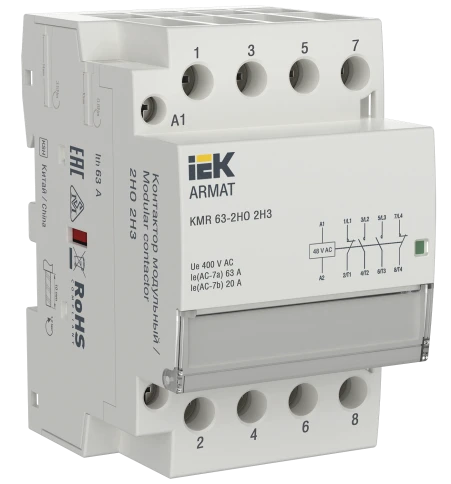 ARMAT Контактор модульный KMR 63А 48В AC 2НО 2НЗ IEK фото 1