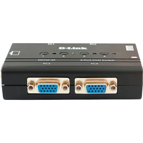 Коммутатор/ DKVM-4K,DKVM-4K/B 4-port KVM Switch, VGA+PS/2 ports фото 1