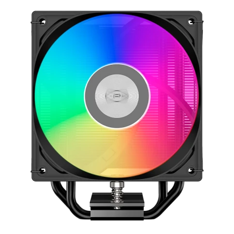 Кулер для процессора/ CPU Cooler PCCooler RT400 ARGB BK (235W, 4-pin PWM, 148mm, Al/Cu, 4x6mm, ARGB, 1x120mm, 73.32CFM, 34.9dBA, 2200RPM, S: 115X/1200/1700/1851 , AM4/AM5, black) фото 1