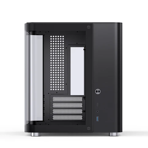 Корпус без блока питания/ Case JONSBO TK-1 Black 2.0, Mini-Tower, no fan, 1xUSB-A 3.2 + 1xUSB-C 3.2, mATX, mITX Black фото 3