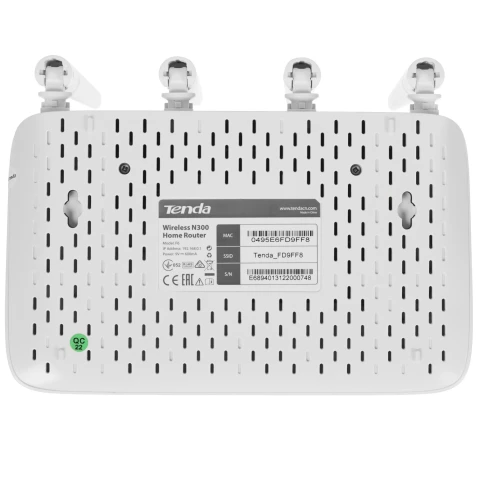 Маршрутизатор/ Tenda F6 Wi-Fi роутер N300, до 300 Мбит/с на 2,4 ГГц, LAN 3x100 Мбит/с, WAN 1x100 Мбит/с, 4x5dBi антенны, белый корпус фото 6