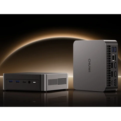 Компьютер/ Chuwi AuBox  Intel Core Ultra 5 226V(2.1Ghz)/16384Mb/512PCISSDGb/Int:Intel Iris Xe Graphics/BT/WiFi/war 1y/0.865kg/Grey/Win11Pro + USB3.0*4/HDMI*1/DP*1/RJ45*1/WIFI6,BT5.2/bracket фото 3