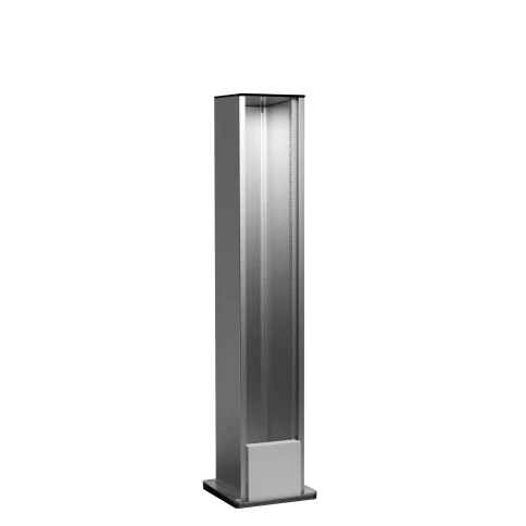 Donel Напольная мини-колонна односторонняя 16 мод. (8мод. 45х45), высота 405мм, цвет алюминий фото 1