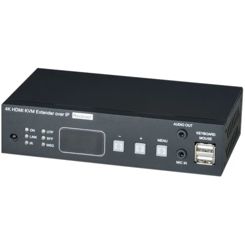 Приёмник/ SC&T HKM02BR-4K Приемник KVM: HDMI(1.4, до 4K(30Гц), USB, аудио, RS232 и ИК сигналов по Ethernet до 150м (CAT5e/CAT6). фото 1