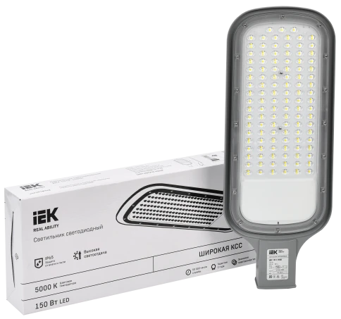 Светильник LED консольный ДКУ 1012-150Ш 5000К IP65 серый IEK фото 7