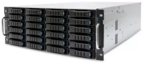 Серверный корпус/ RSC-4BT, 4U 36x 3.5" hot-swap bays, tool-less 3.5" and 2.5" HDD tray, 1200W CRPS redundant power supply, 2x 7mm 2.5" hot-swap OS, low profile rear panel, rail, front 4U24 SAS 12G expander controller on backplane (35X фото 1
