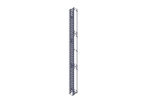 Systeme Electric vertical cable manager, Excelente series, plastic fingers, with cover, for 48U cabinets 750mm and 800mm wide фото 8