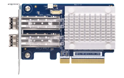 Сетевой адаптер/ QNAP QXP-32G2FC Dual-port Fiber Channel adapter, 2 x 32 Gb / s SFP +, PCIe Gen3 x8.  For QTS OS ONLY фото 2