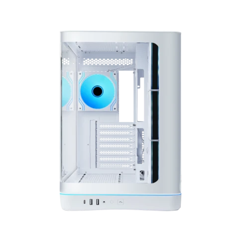 Корпус ПК без блока питания/ Case SAMA V62S White, Midi-Tower, TG, 4x120mm ARGB, 2xUSB 3.0 + 1xUSB 3.2 Type-C, ATX, mATX, mITX White фото 5