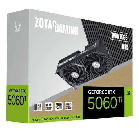 Видеокарта Zotac PCI-E 5.0 RTX 5060TI 8GB TWIN EDGE OC NVIDIA GeForce RTX 5060TI 8Gb 128bit GDDR7 2602/28000 HDMIx1 DPx3 HDCP Ret фото 14