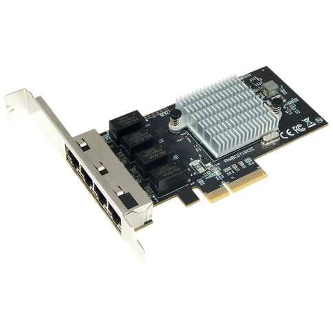 Сетевая карта/ 1G Quad Port RJ45 PCIE Ethernet Adapter with Broadcom BCM5719 chipset фото 1