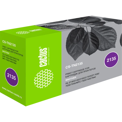 -/ Картридж лазерный Cactus CS-TN2135 TN-2135 черный (1500стр.) для Brother DCP-7030/7030R/7032/7032R/7 фото 5