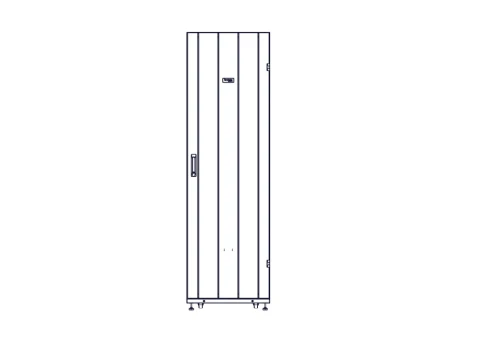 Systeme Electric mounting cabinet, Uniprom series, 42U-600/1200, 4pcs side panels, black фото 9