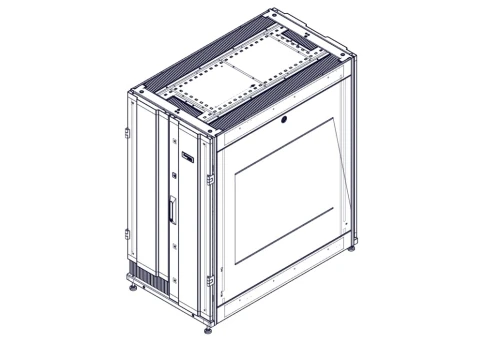Шкаф Systeme Electric, серия Uniprom, 24U-600/1070, боковые панели 2шт, черный фото 8