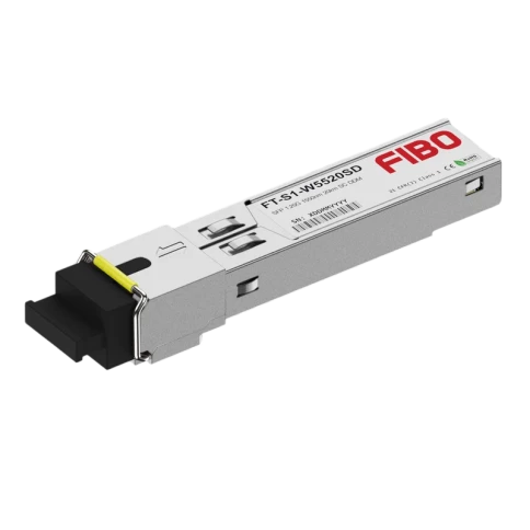 Трансивер/ FIBO FT-S1-W5520SD SFP модуль WDM, 1.25G, 20 км, TX 1550 нм, RX 1310 нм, SC, DDM фото 1