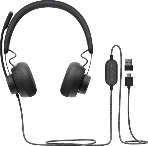 Гарнитура/ Logitech Headset Zone Wired  UC Graphite фото 4