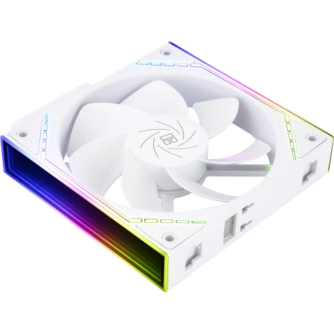 Кулер для корпуса/ Case Cooler Thermalright TL-M12QRW Reverse (124x120x25mm, 4-pin PWM, ARGB, 47.6CFM, 23.2dBA, 1500RPM, White) фото 5
