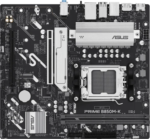 Материнская плата Asus PRIME B850M-K SocketAM5 AMD B850 2xDDR5 mATX AC`97 8ch(7.1) 2.5Gg RAID+HDMI+DP фото 1
