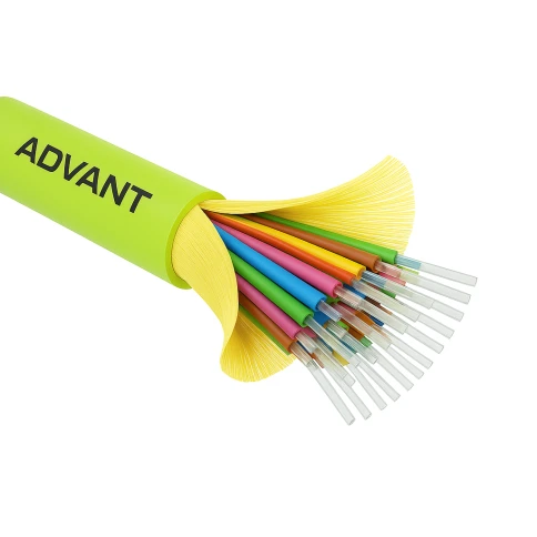 Волоконно-оптический кабель ADVANT ADVOM5-FO24-UV-LL, тип волокна MM 50/125 (OM5), количество волокон: 24, среда использования: Внутренняя/Внешняя, внешняя оболочка: LSZH, цвет: Зеленый. Внешний диаметр: 8,5 фото 1