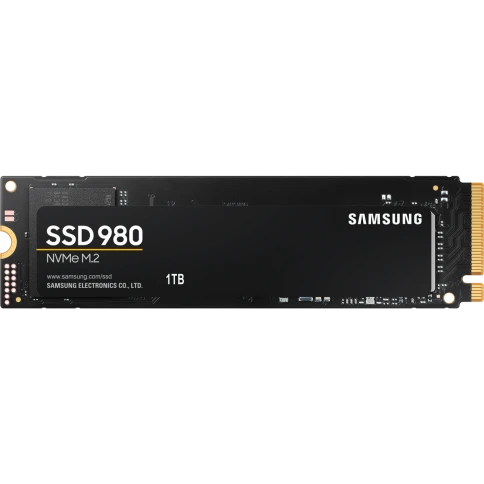Твердотельные накопители/ Samsung SSD 980, 1000GB, M.2(22x80mm), NVMe 1.4, PCIe 3.0 x4, 3-bit MLC, R/W 3500/3000MB/s, IOPs 500 000/480 000, TBW 600, DWPD 0.33 (12 мес.) фото 1