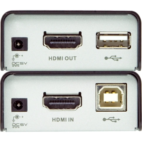 Удлинитель,  HDMI, 60 метр., 2xHDMI+RJ45, F, без шнуров, 2xБ.П. 220> 5.3V, (по витой паредо 4kx2k 60HzHDTV /1080i/1080p/ HDMI USB EXTENDER W/EU ADP. фото 2