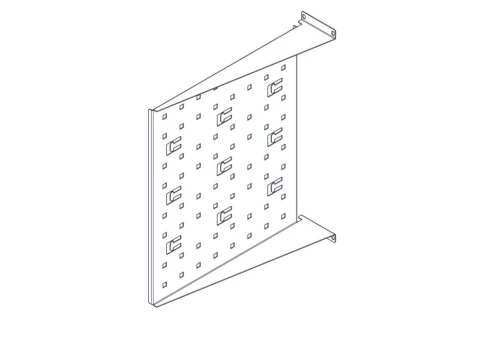 Фиксированная полка Systeme Electric, серия Uniprom, 2U, 450мм, до 15кг фото 2