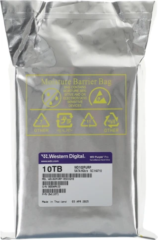 Жесткий диск/ HDD WD SATA3 10Tb Purple Pro 7200 512Mb 1 year warranty фото 5