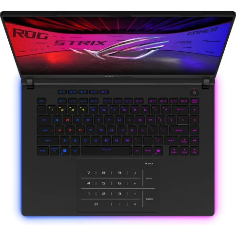Ноутбук/ ASUS ROG Strix SCAR 16 G635LX-RW150 16"(2560x1600 miniLED (матовый, 240Hz, 3ms))/Intel Core Ultra 9 275HX(2.7Ghz)/65536Mb/1024PCISSDGb/noDVD/Ext:NVIDIA GeForce RTX 5090(24576Mb)/Cam/BT/WiFi/90WHr/war 1y/2.8kg/Off Black/DOS + NumberPad фото 5