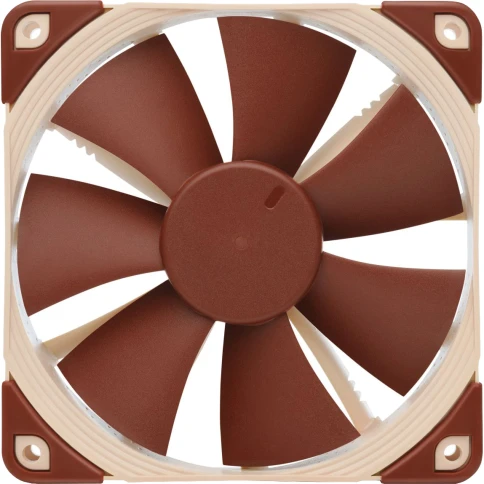 Кулер для корпуса/ Case Cooler Noctua NF-F12 5V PWM (120x120x25mm, 4-pin PWM, 54.97CFM, 22.4dBA, 1500RPM, Beige/Brown) фото 3
