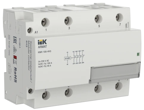 ARMAT Контактор модульный KMR 100А 24В AC/DC 4НЗ IEK фото 1