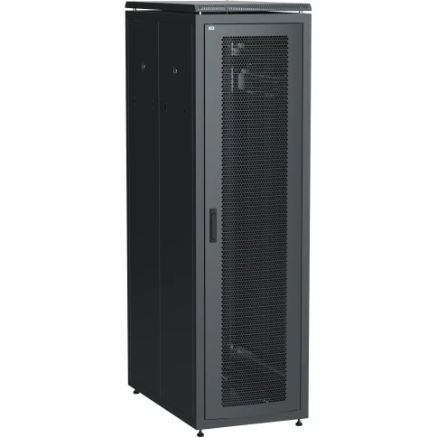 ITK Шкаф сетевой 19" LINEA N 47U 600х1000 мм перфорированные двери черный фото 1