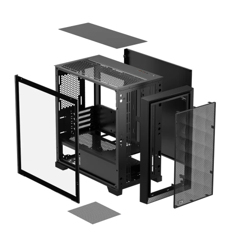 Корпус без блока питания/ Case PCCooler C3D310 BK, Mini-Tower, TG, Mesh, no fans, 2xUSB-A 3.0, mATX, mITX Black фото 4