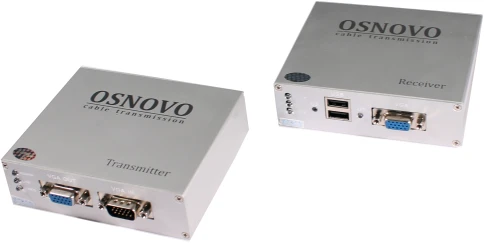Комплект/ OSNOVO Комплект ( приемник + передатчик) для передачи VGA, Клавиатура, "Мышь" на расстояние до 300м фото 1