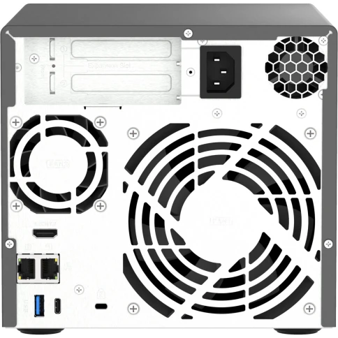 Сетевое хранилище без дисков/ ENTERPRISE QNAP TVS-h474-PT-8G QTS hero NAS, 4 x 3.5 "/ 2.5", 2 x M.2 NVMe, Intel Pentium Gold G7400 2-core/4-thread 3.7 GHz Processor, 8 GB  DDR4 (1 x 8 GB) up to 64 GB ( 2 x 32 GB), 2x 2.5 GbE BASE-T, HDMI port фото 4
