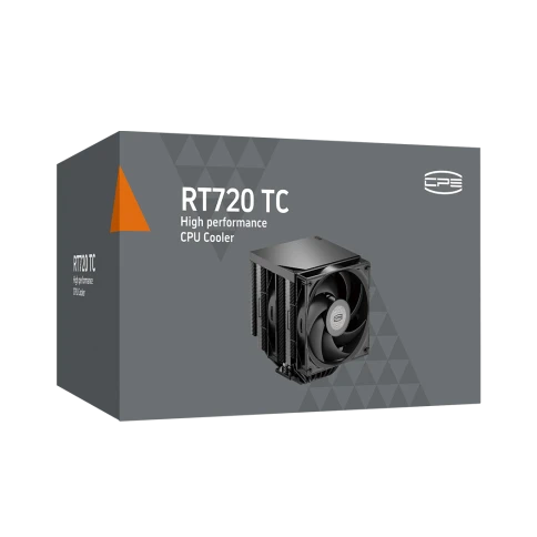 Кулер для процессора/ CPU Cooler PCCooler RT720 TC BK (270W, 4-pin PWM, 157.5mm, Al/Cu, 7x6mm, 2x120mm, 73.32CFM, 34.9dBA, 2200RPM, S: 1851/1700/1200/115X, AM5/AM4, black) фото 7