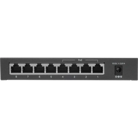 Коммутатор/ 8-port 10/100 Mbps unmanaged switch with 4 PoE ports, metal case, desktop installation, PoE budget-41w. фото 4