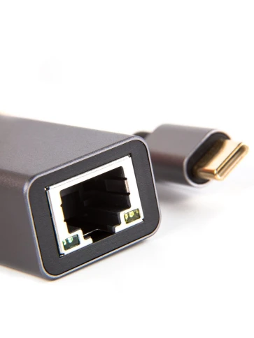 Кабель-переходник/ Кабель-переходник USB 3.1 Type-C -->RJ-45 1000Mbps Ethernet, Aluminum Shell, 0.15м VCOM <DU320M> фото 2