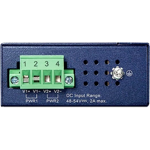 медиа конвертер/ PLANET IP30 Compact size 2-Port 100/1000X SFP + 2-Port 10/100/1000T 802.3at PoE+ Media Converter (-40~75 degrees C, dual 48~54V DC, max. 60W PoE budget) фото 3