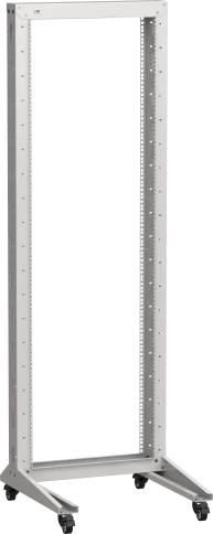 ITK LINEA F Стойка 1-рамная на рол. 24U 600х600мм серая фото 1