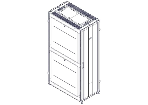 Шкаф Systeme Electric, серия Uniprom, 42U-600/1070, боковые панели 4шт, черный фото 8