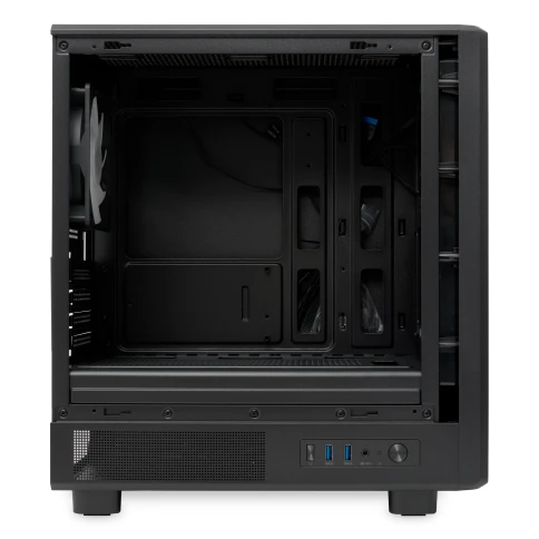 Корпус без блока питания/ Case HSPD M310, Mesh Mini-tower, Black, TG, 0.4 SPCC, 3x120mm ARGB (Orbis F1) mATX, mITX 180/280/160mm 1x2.5", 1x3.5", 4xPCI 2xUSB-A 3.0 452x277x418mm фото 6