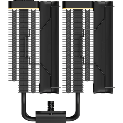 Кулер для процессора/ CPU Cooler Ocypus Iota A62 BK (260W, 4-pin PWM, LED temp., 158mm, Al/Cu, 6x6mm, 2x120mm, 77CFM, 29dBA, 2000RPM, S: 1851/1700/1200/115X, AM5/AM4, black) фото 4