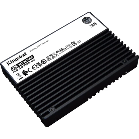 Твердотельный накопитель/ Kingston SSD DC3000ME 7680GB, U.2(2.5" 15mm), NVMe, PCIe Gen 5x4, 3D TLC, R/W 14000/10000MB/s, IOPs 2 800 000/500 000, TBW 14016, DWPD 1 (12 мес) фото 3