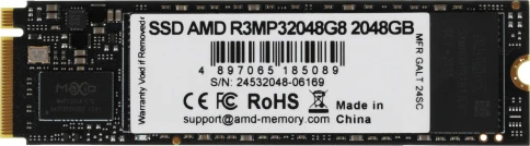 Твердотельный накопитель AMD PCIe 3.0 x4 2TB R3MP32048G8 Radeon M.2 2280 фото 1